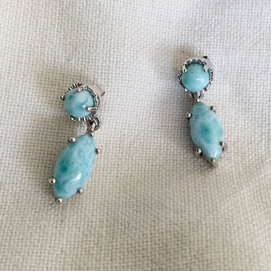 Larimar Dangle Earrings