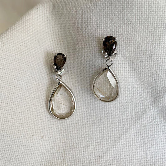 Golden Rutile Dangle Earrings