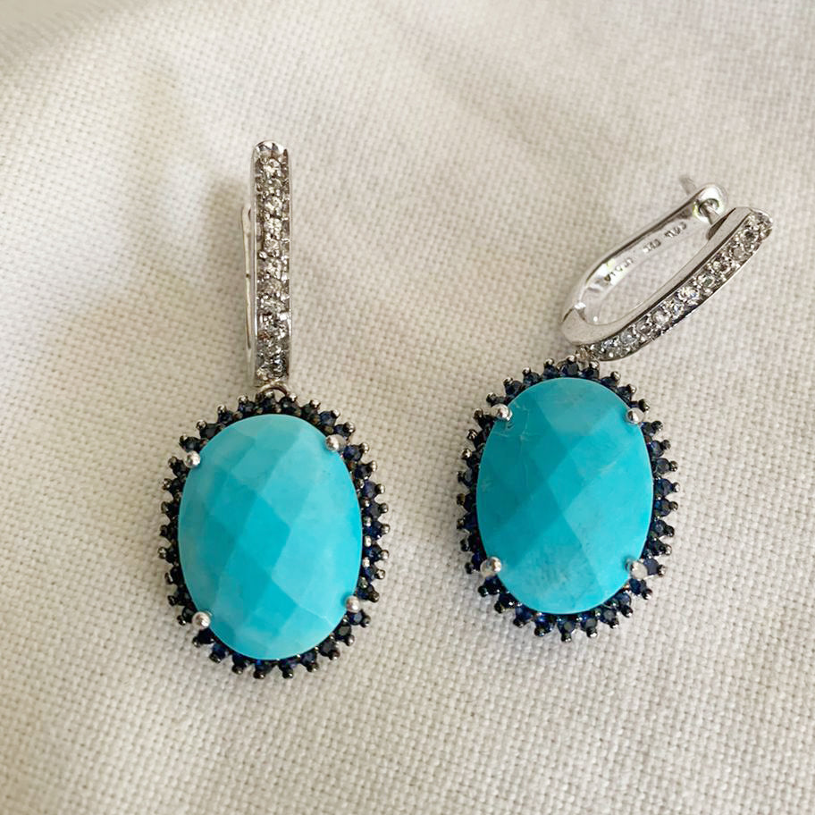 Turquoise Hoop Earrings