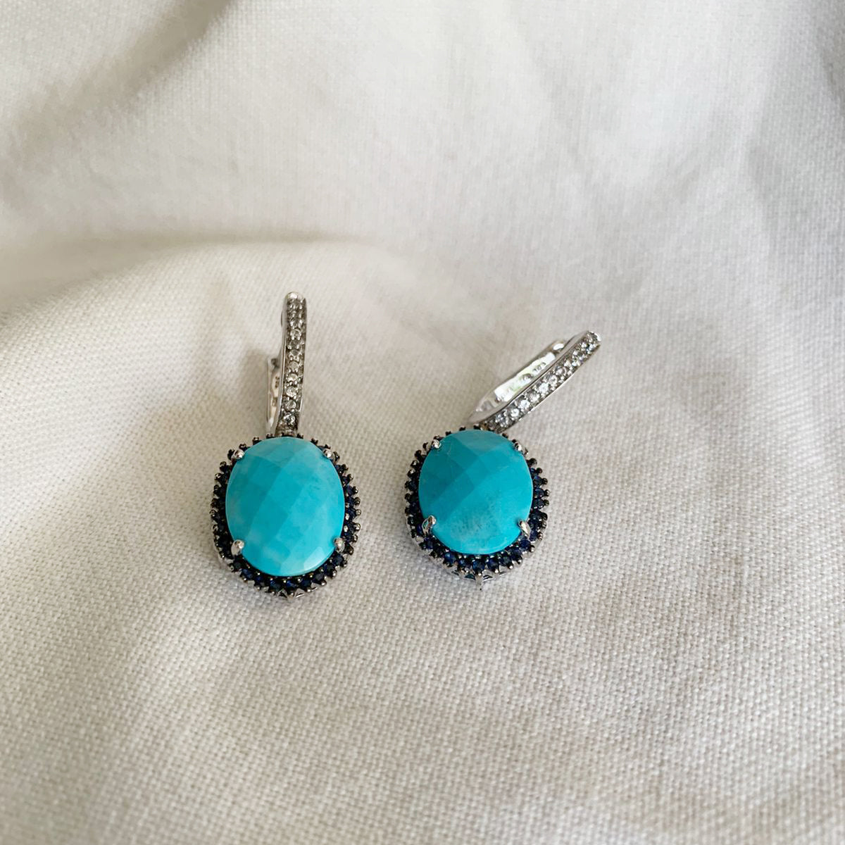 Turquoise Hoop Earrings