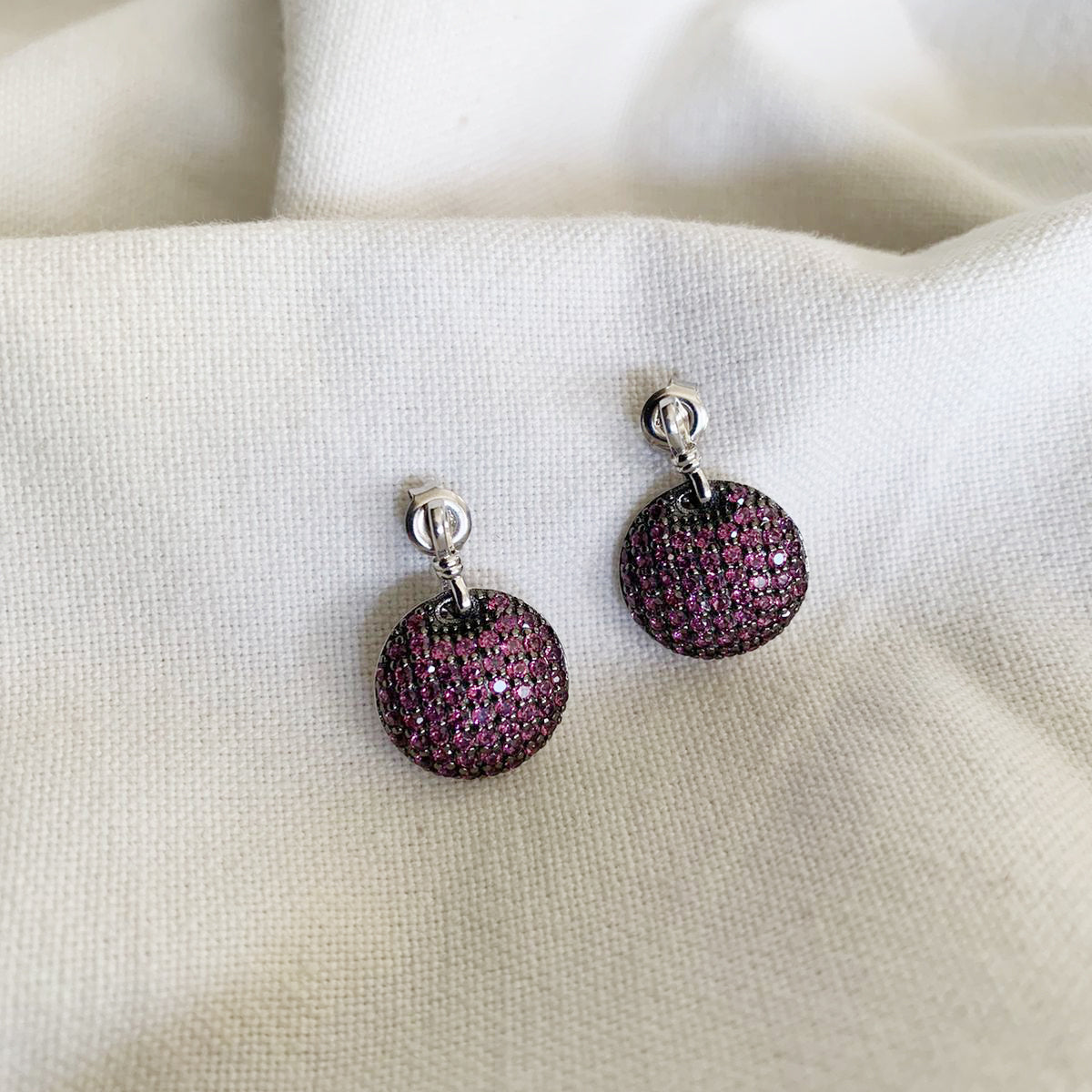 Red Garnet Dangle Earrings