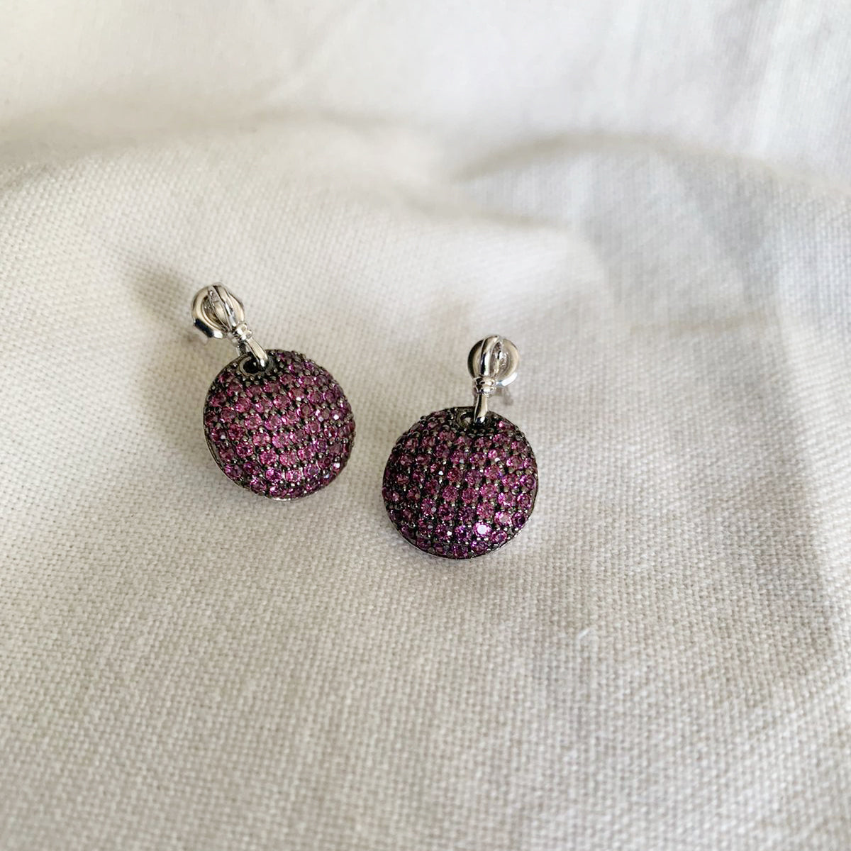 Red Garnet Dangle Earrings