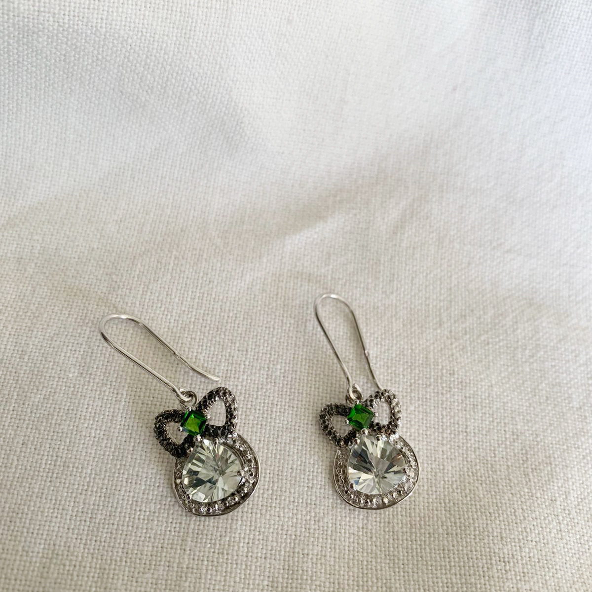 Green Amethyst Drop Earrings