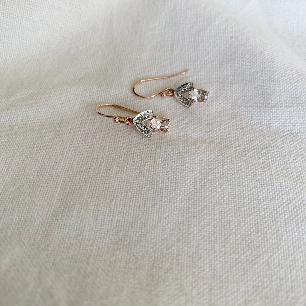 Morganite Drop Earrings