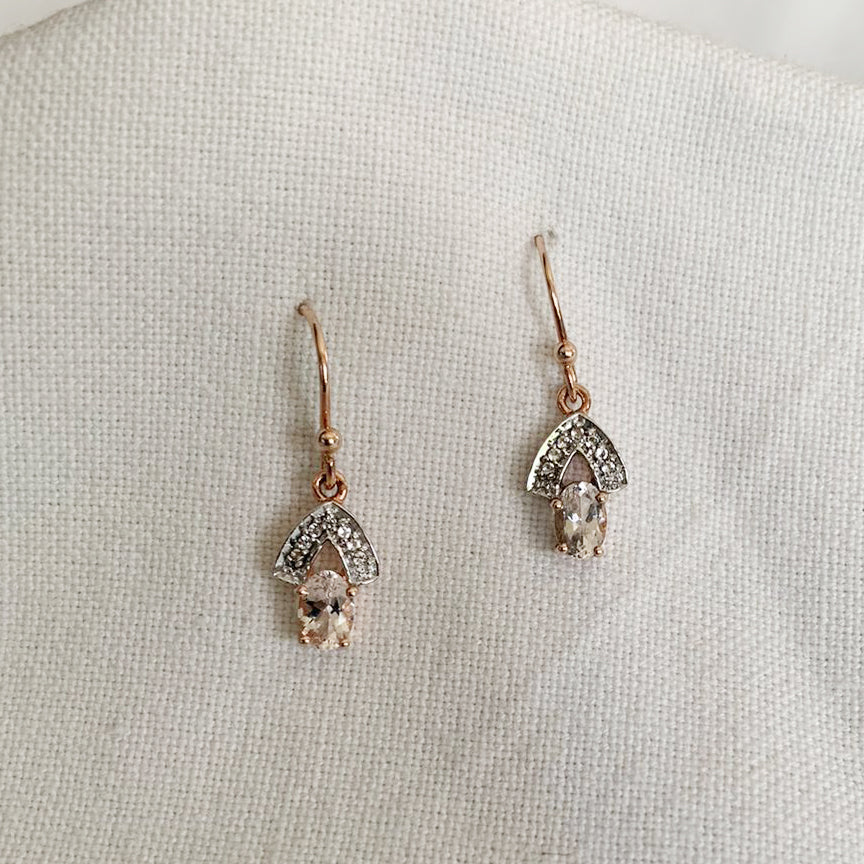 Morganite Drop Earrings