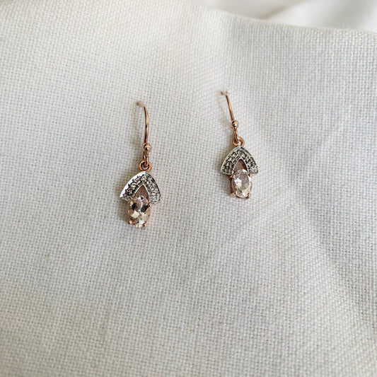 Morganite Drop Earrings