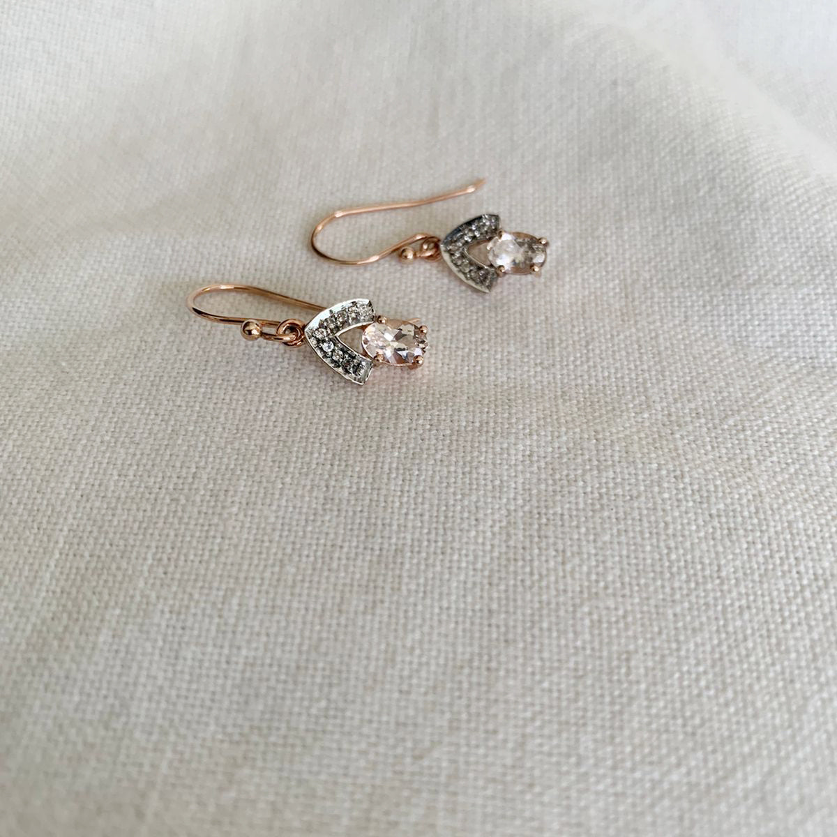 Morganite Drop Earrings