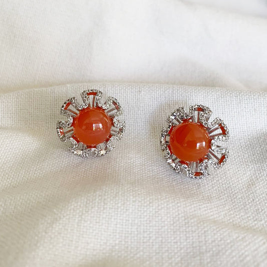 Carnelian Stud Earrings