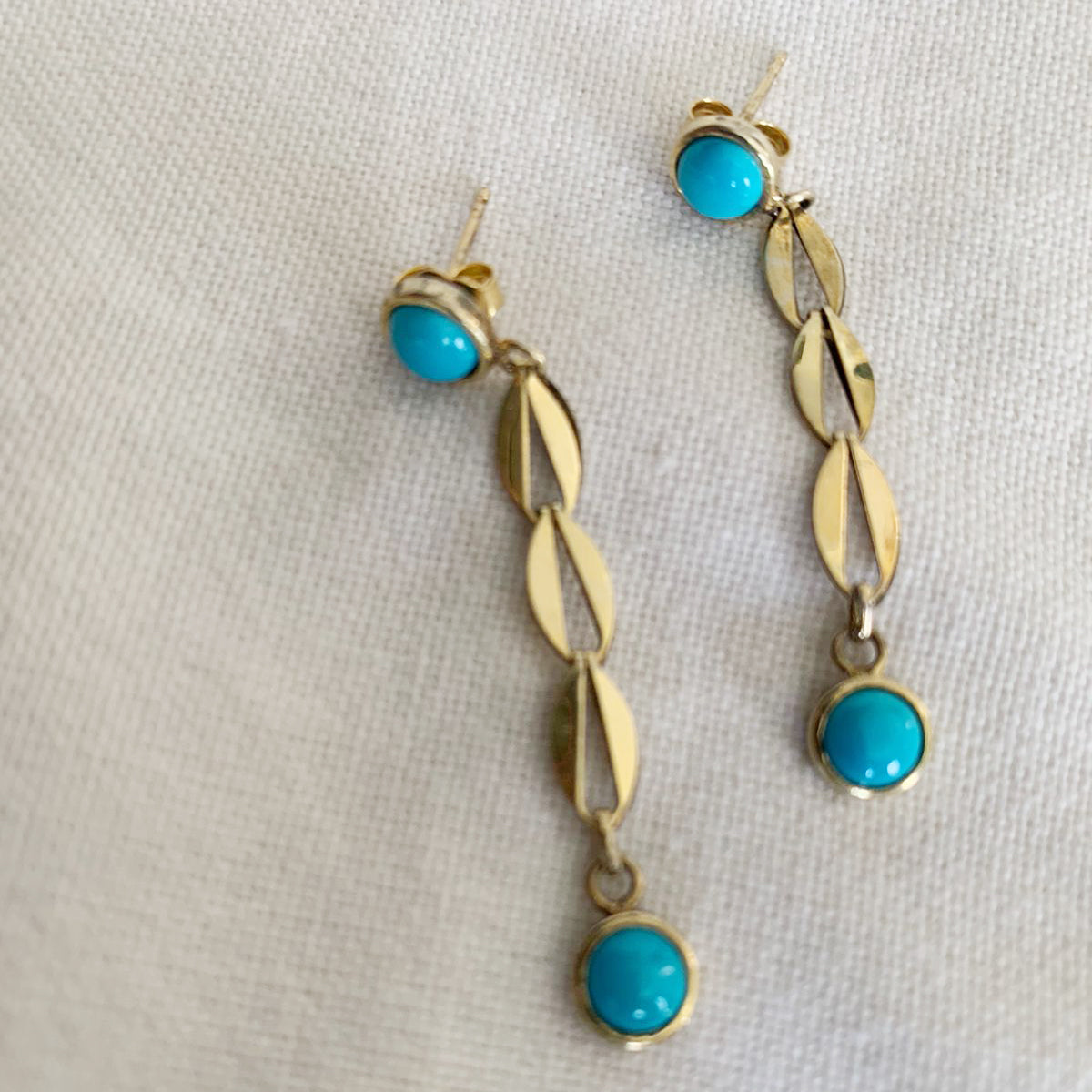 Sleeping Beauty Turquoise Dangle Earrings