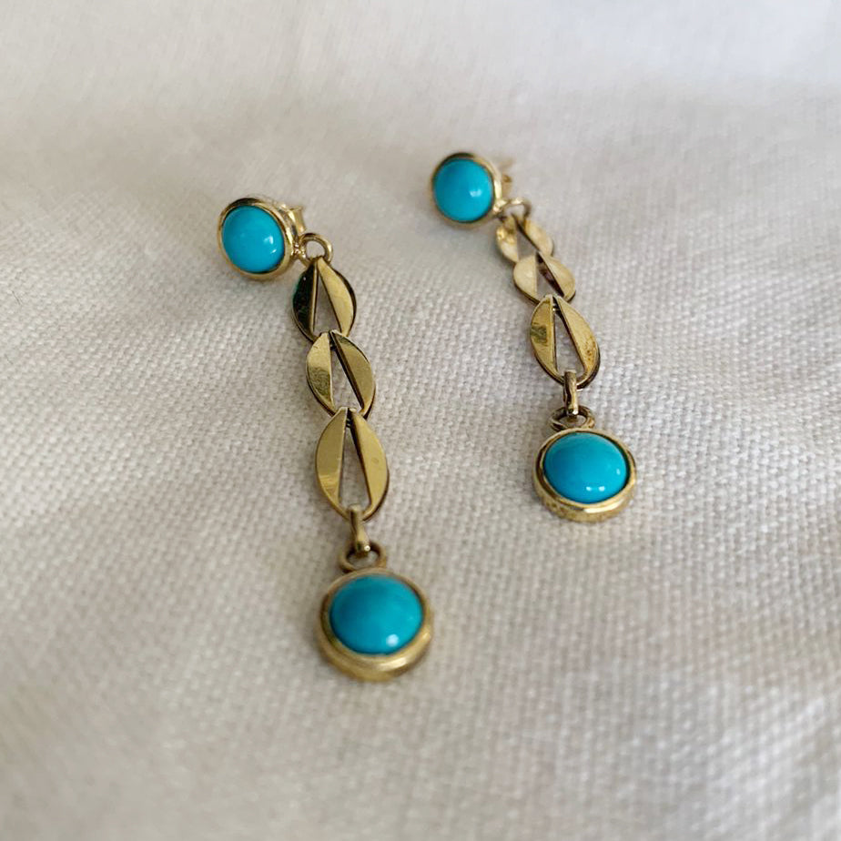 Sleeping Beauty Turquoise Dangle Earrings