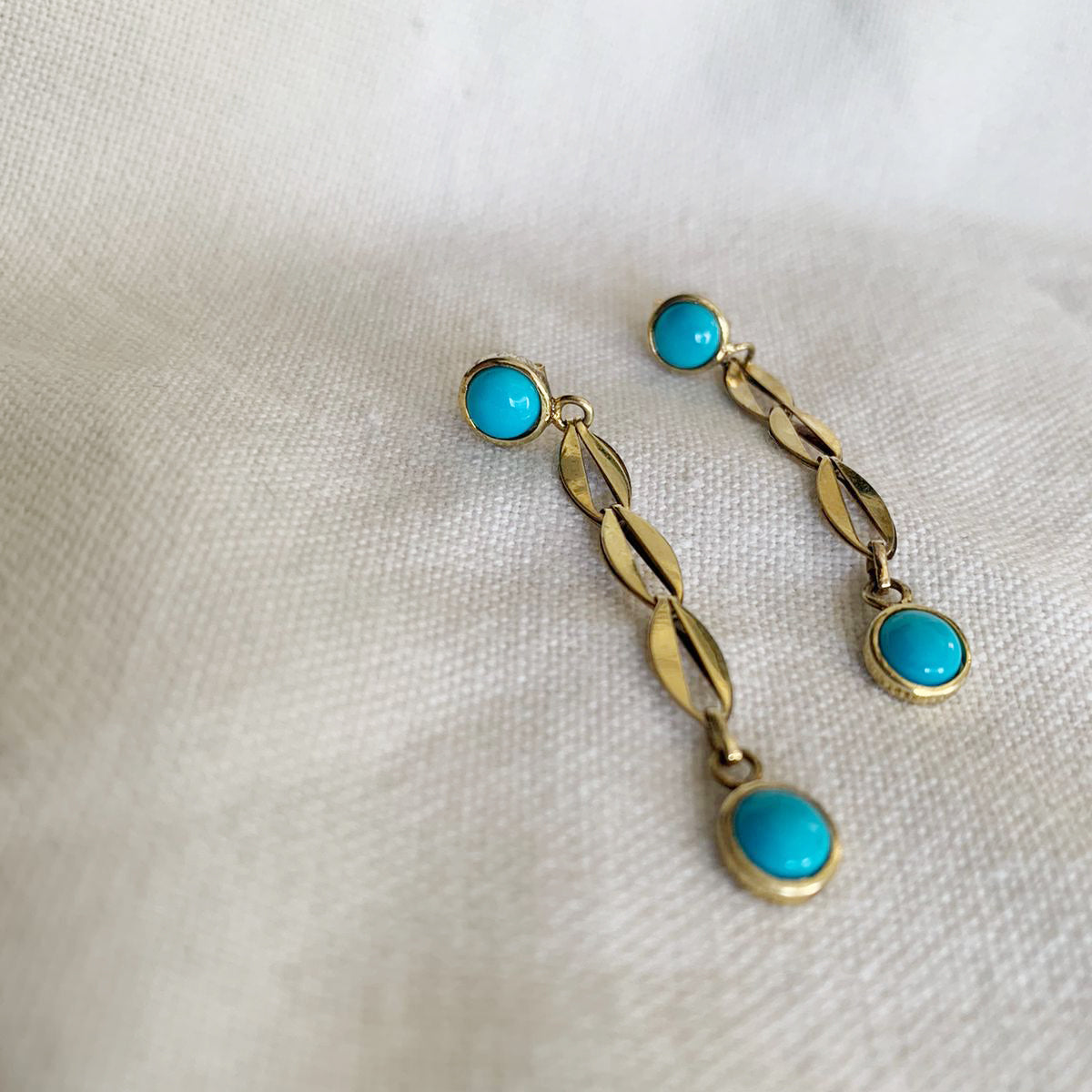 Sleeping Beauty Turquoise Dangle Earrings