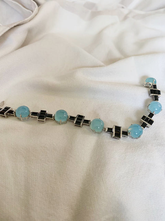 Blue Topaz Gemstone Bracelet