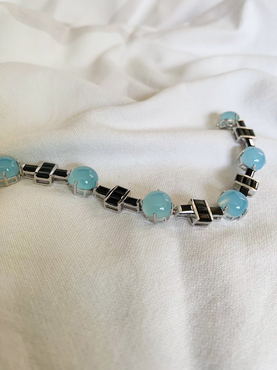 Blue Topaz Gemstone Bracelet