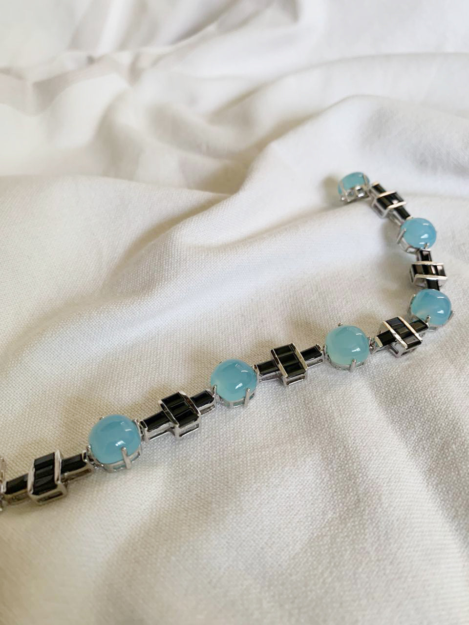 Blue Topaz Gemstone Bracelet