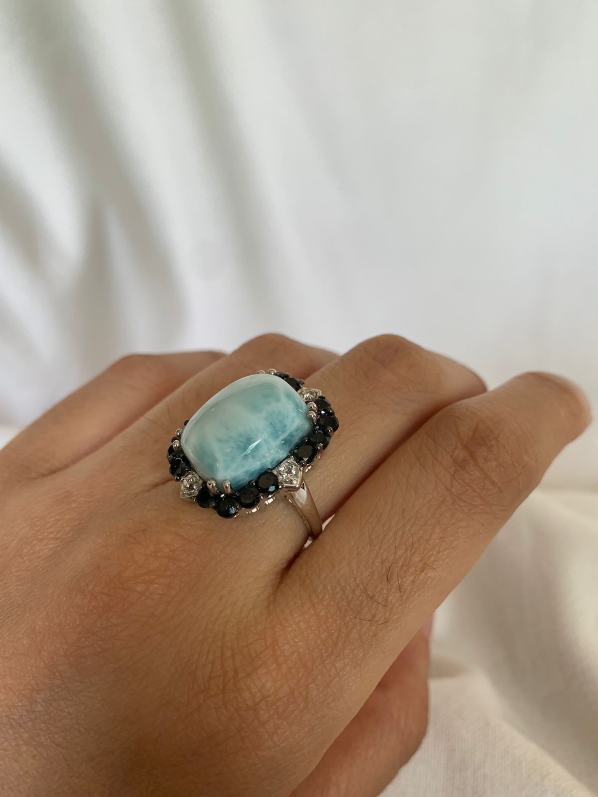 Larimar Gemstone Ring