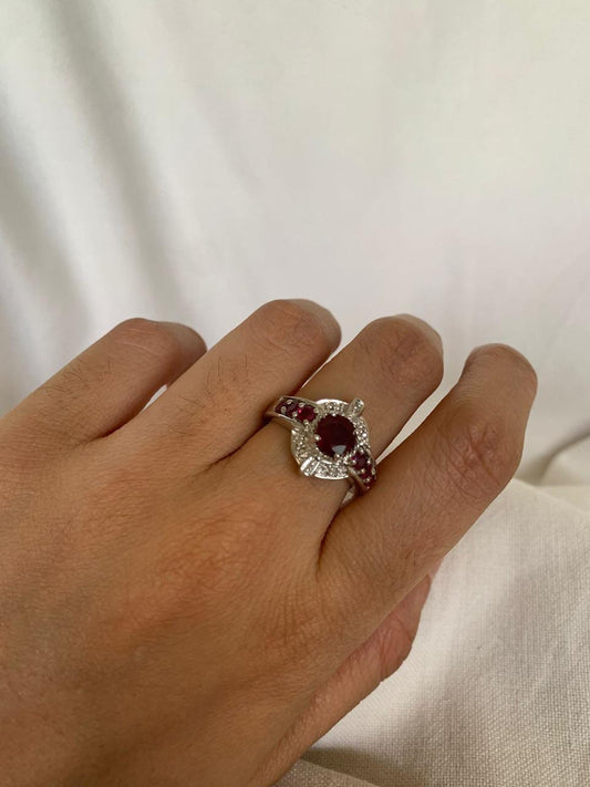 Glass Filled Ruby Gemstone Ring