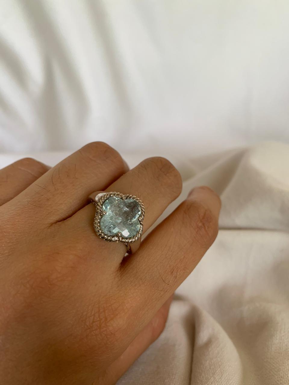 Milky Aquamarine Ring