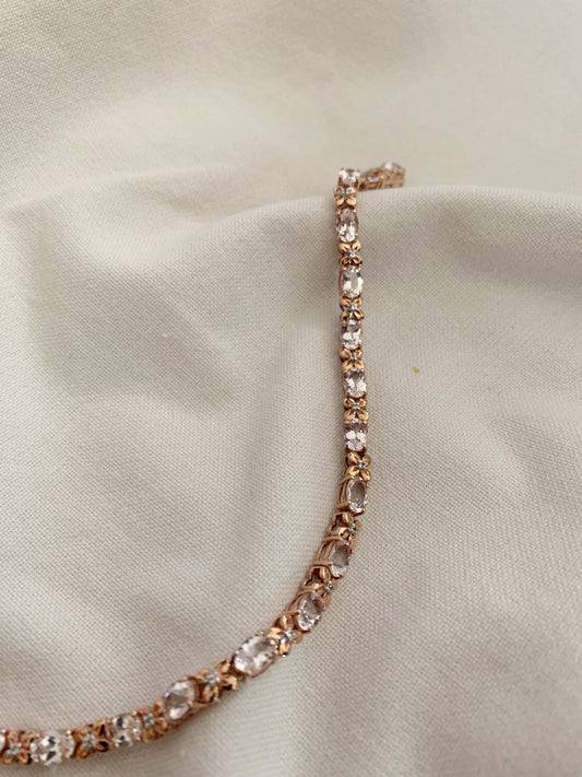 Morganite Gemstone Bracelet