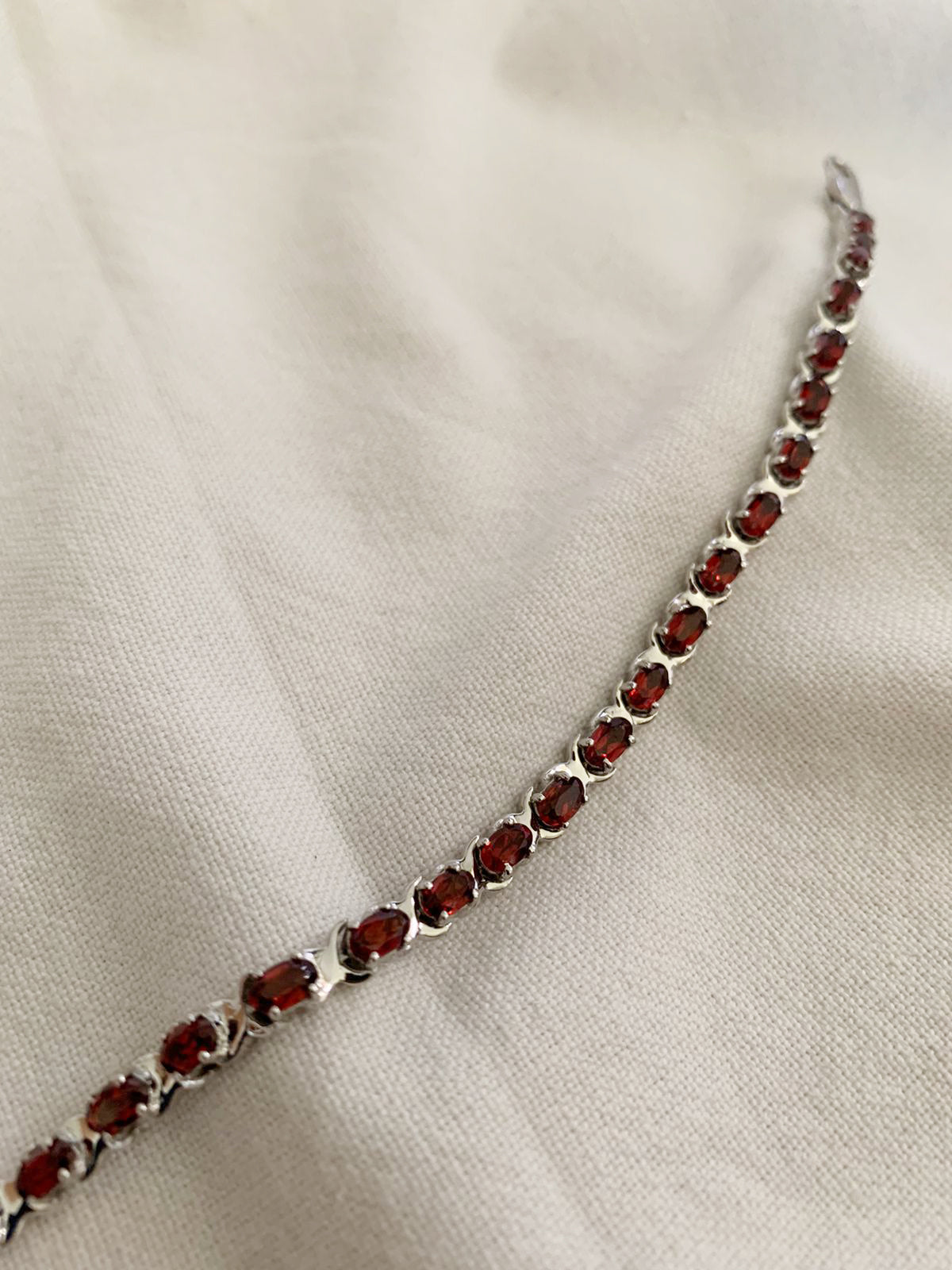 Red Garnet Gemstone Bracelet