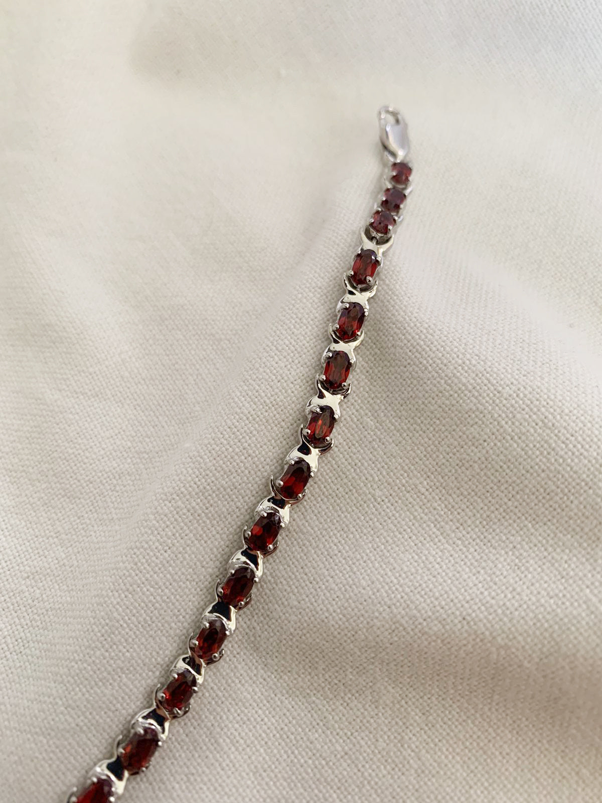 Red Garnet Gemstone Bracelet