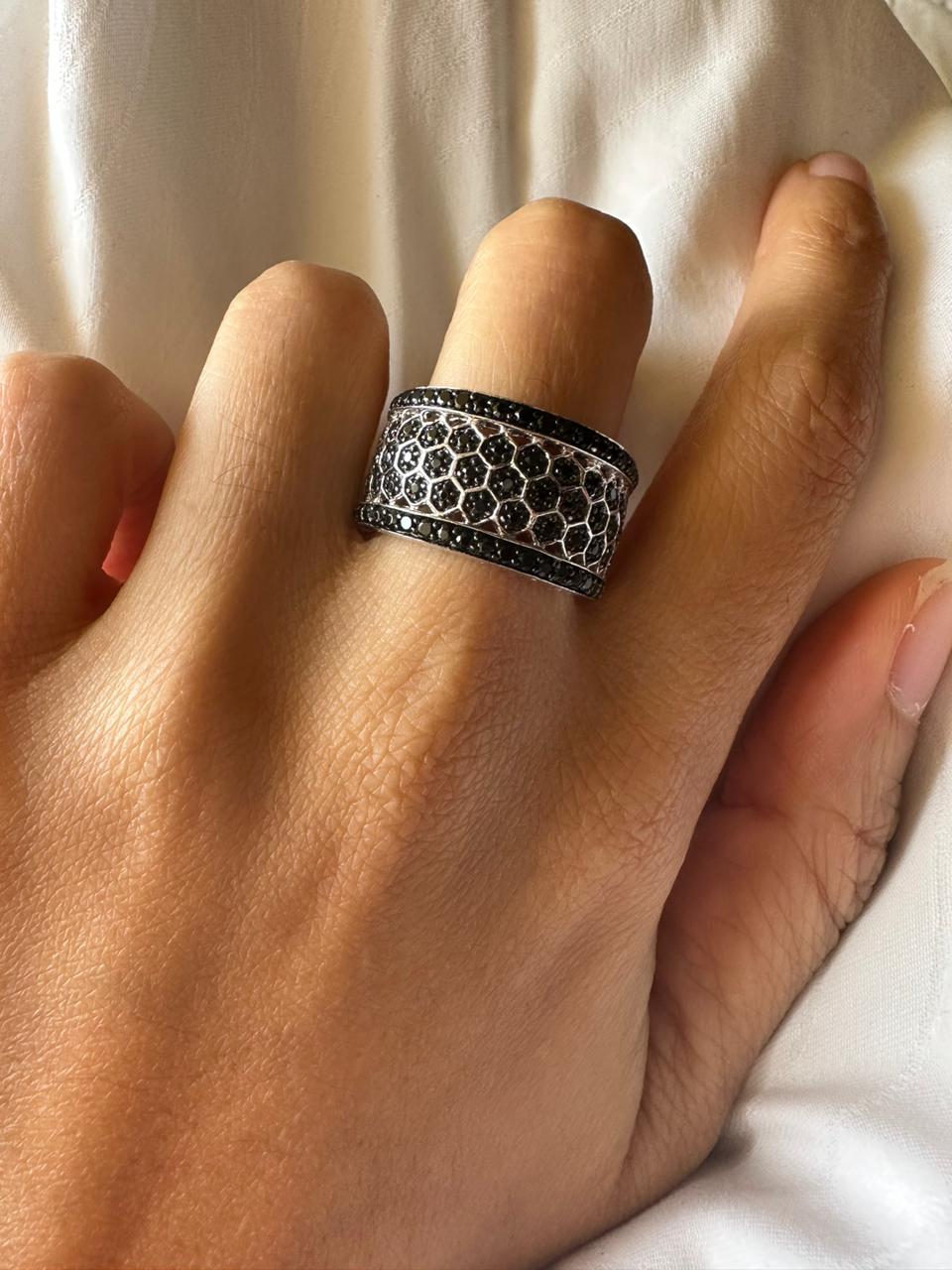 Julia Black Spinel Ring