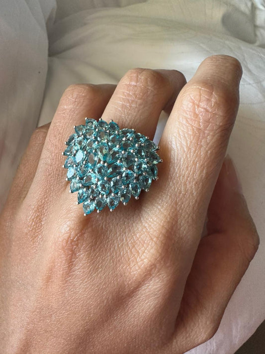 Elora Blue Apatite Ring