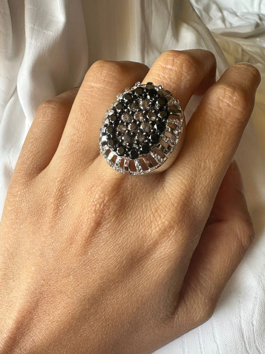 Zain Black Spinel Ring